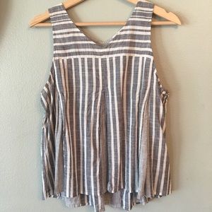 Madewell Linen Striped Top SZ 10